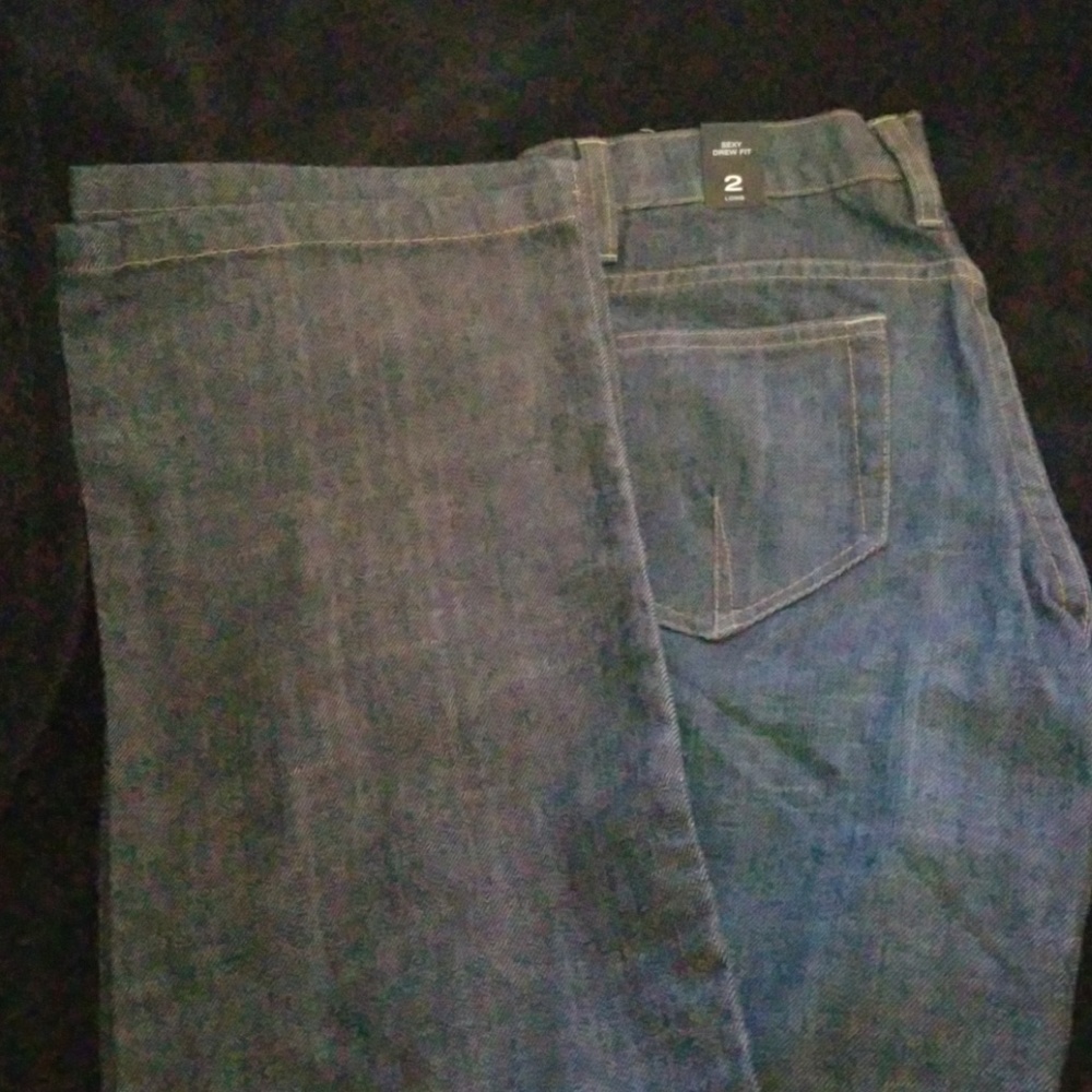 Straight leg denim jeans, size 2 Long.